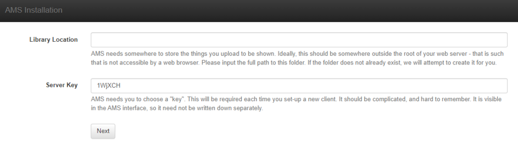 FIGURE 12: INSTALL AMS – FINAL CONFIGURATION