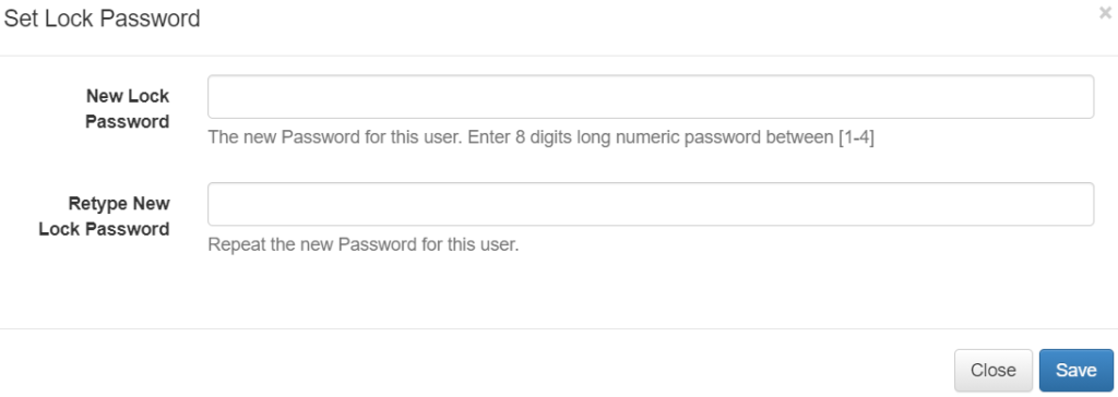 Set Lock Password Form